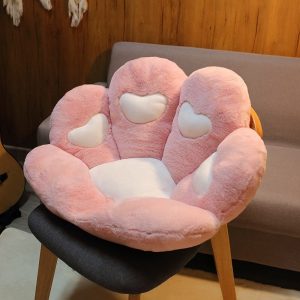Pink Animal Paw Chair Cushion
