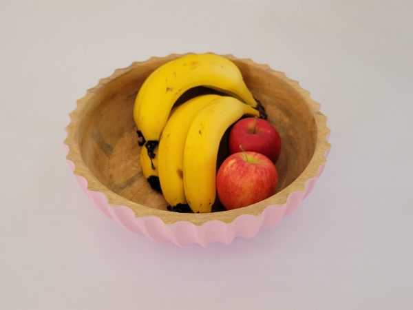 Pink Bamboo Salad/Fruit Bowl - Image 4