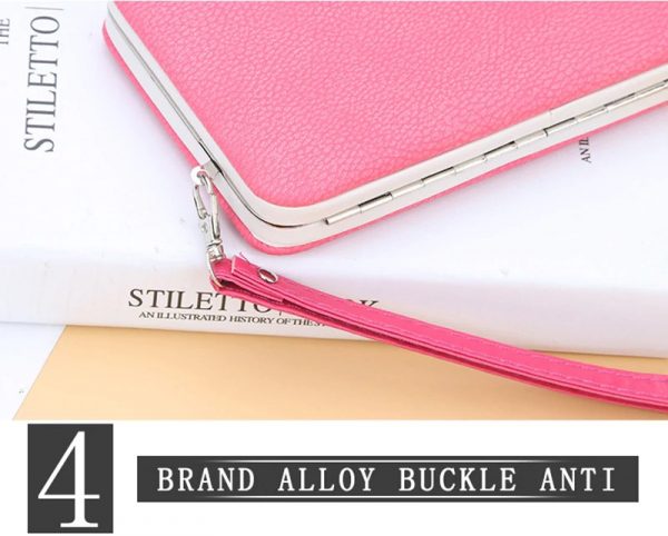 Pink Leather Phone/Cards Wallet - Image 5