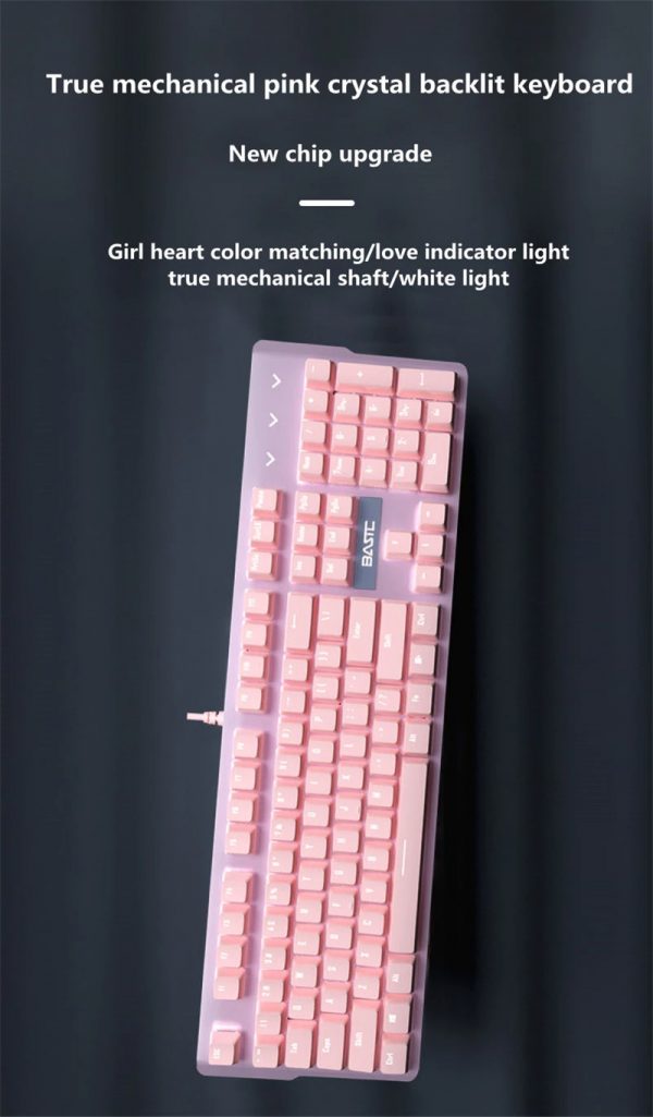 Pink Gaming Light Up Keyboard - Image 12