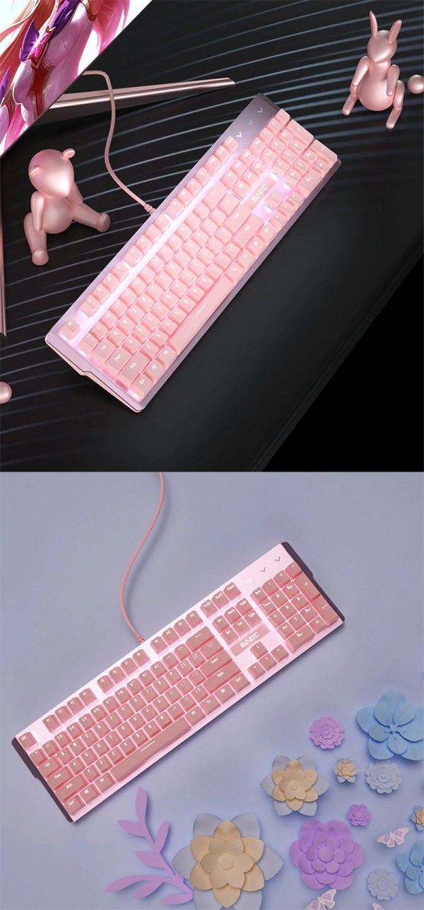 Pink Gaming Light Up Keyboard - Image 4