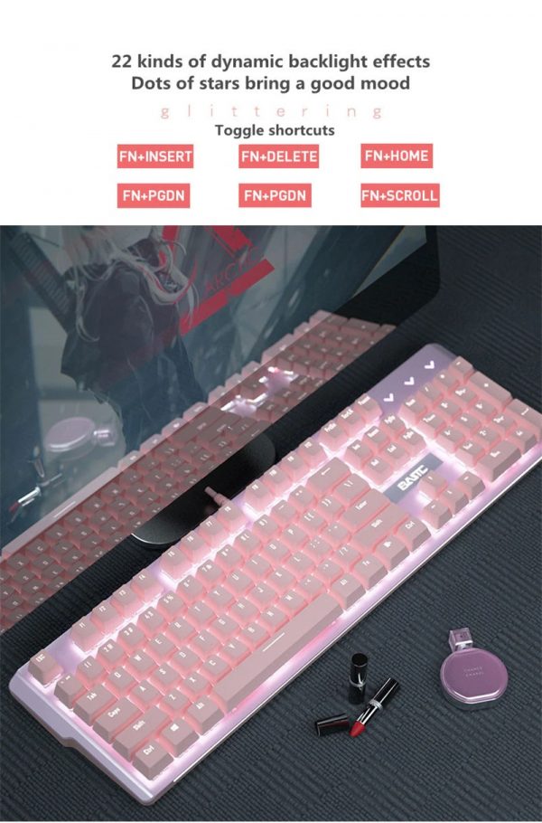 Pink Gaming Light Up Keyboard - Image 8